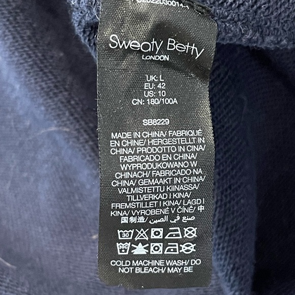 Sweaty Betty Sweatshirt. Size L. Excellent condition. Navy Blue - Picture 2 of 4